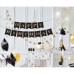 Picture of HAPPY BIRTHDAY BLACK & GOLD BANNER 2.5M